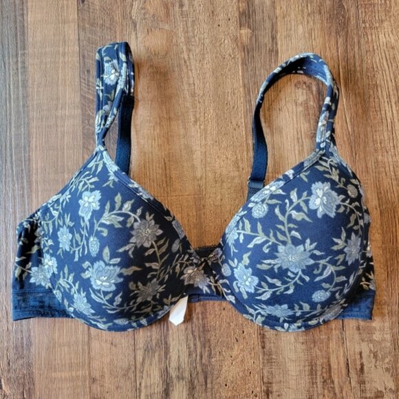 Lucky Brand Navy Blue Floral Bra - Picture 1 of 8